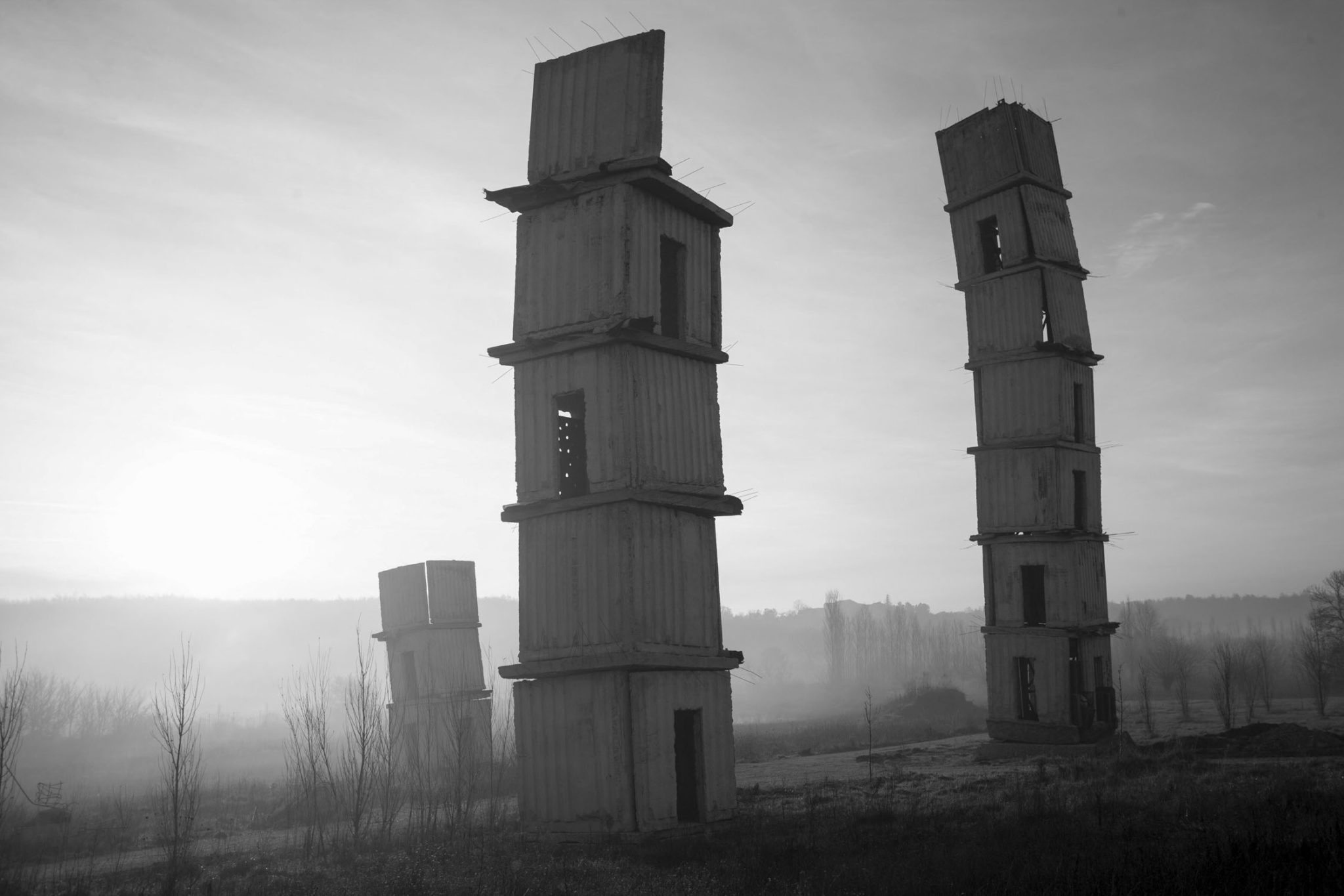 Concrete towers in La Ribaute